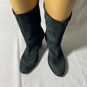 Fiorentini  Baker Gray Distressed Suede Boots 6 36